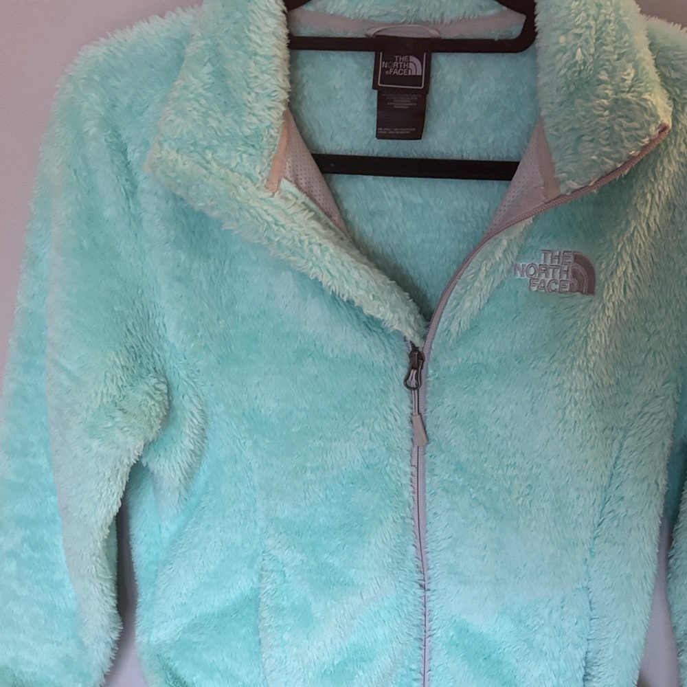 The North Face Women’s Plush Full-Zip Teddy Jacket in Aqua - Picture 5 of 11